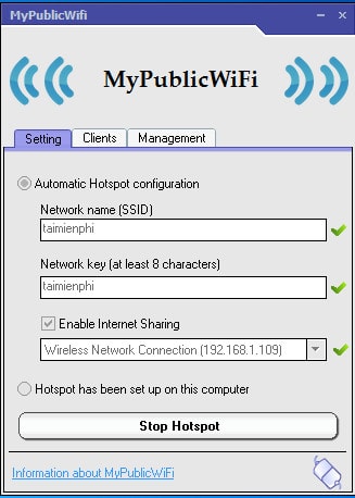 MyPublicWiFi - Trình Phát Wifi Từ Laptop Miễn Phí Nên Sử Dụng