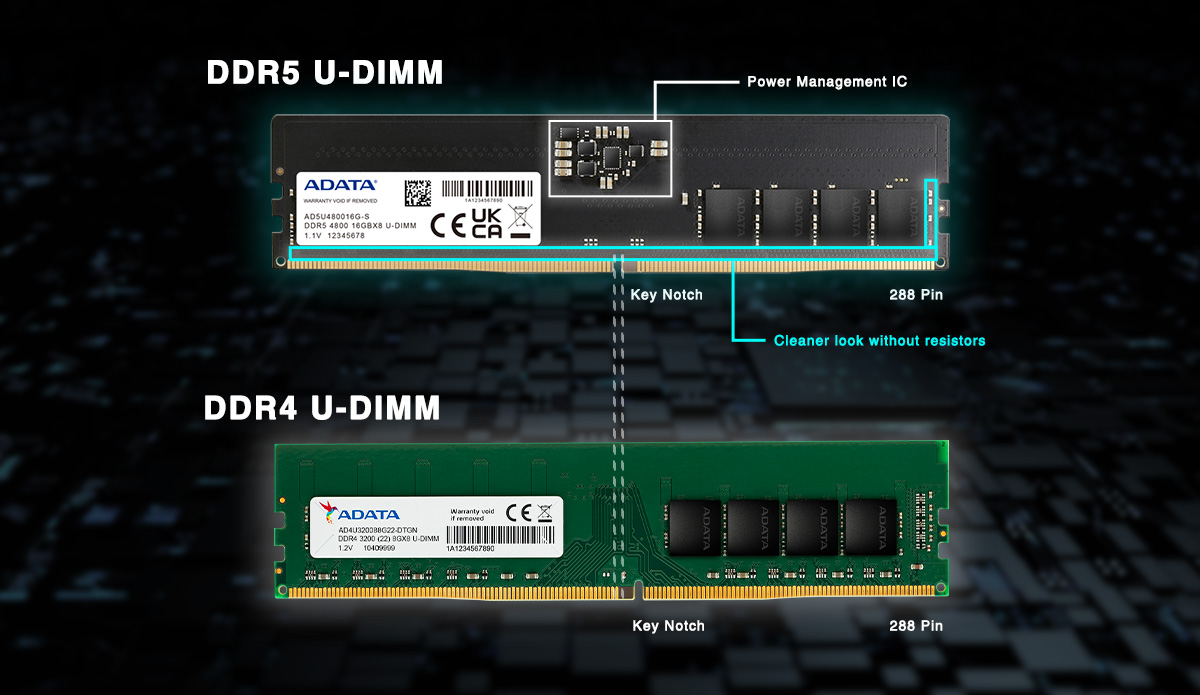 Bộ Nhớ Adata (AD5U480016G-S) 16GB (1x16GB) DDR5 4800Mhz