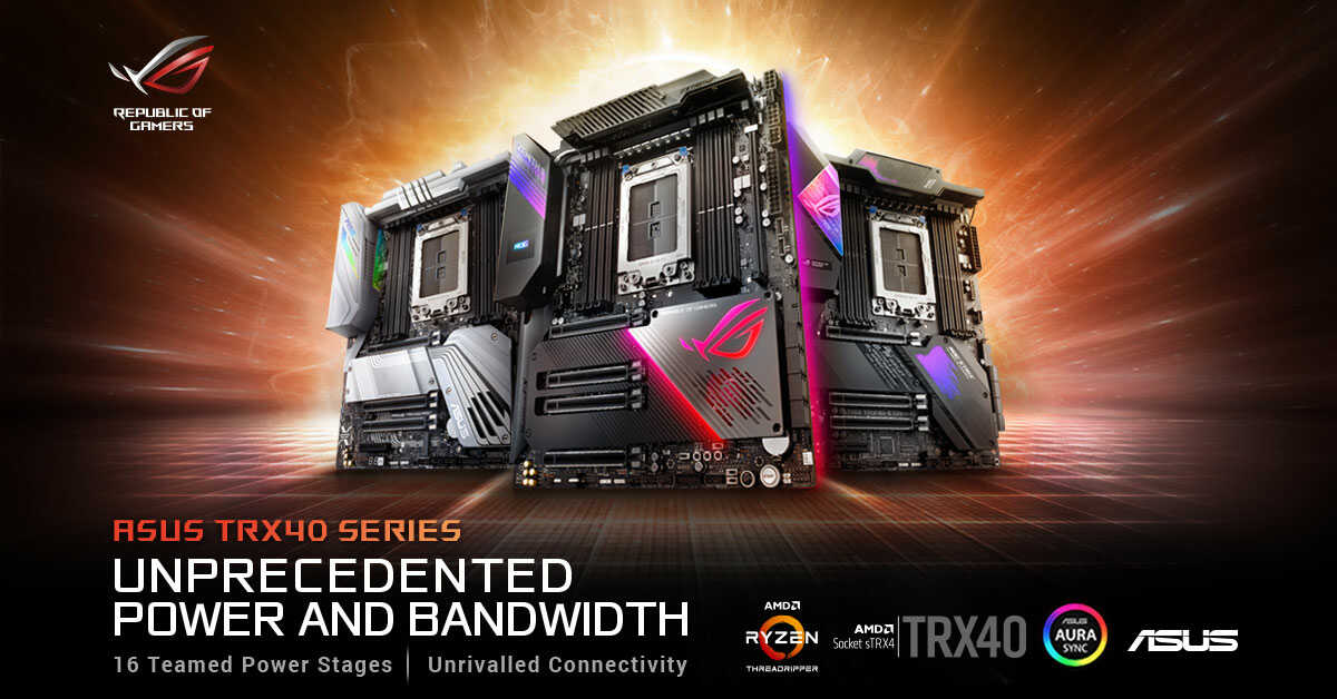 >Mainboard AMD TRX40 dành cho CPU AMD Ryzen ThreadRipper thế hệ 3
