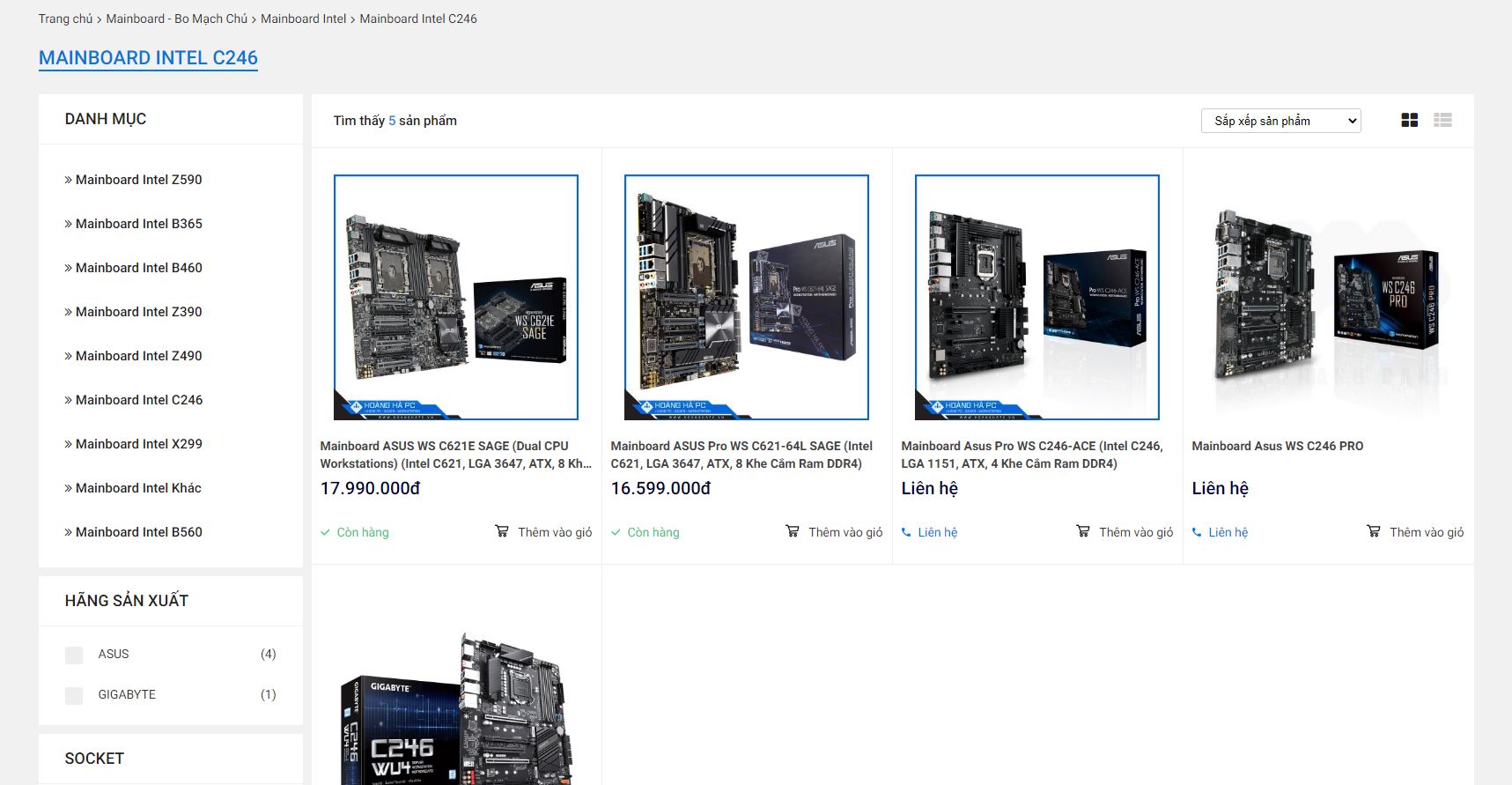 Hoàng Hà PC - điểm đến tin cậy để mua Mainboard Intel C246 chính hãng, giá tốt