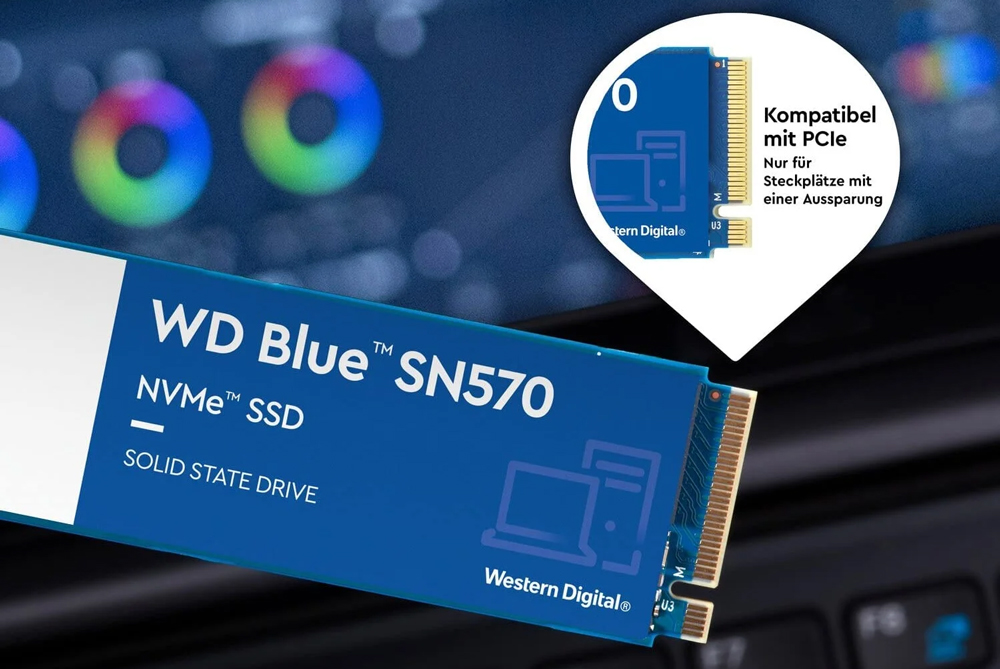 Ổ cứng SSD Western Digital Blue SN570 250GB PCIe Gen3 x4 NVMe M.2