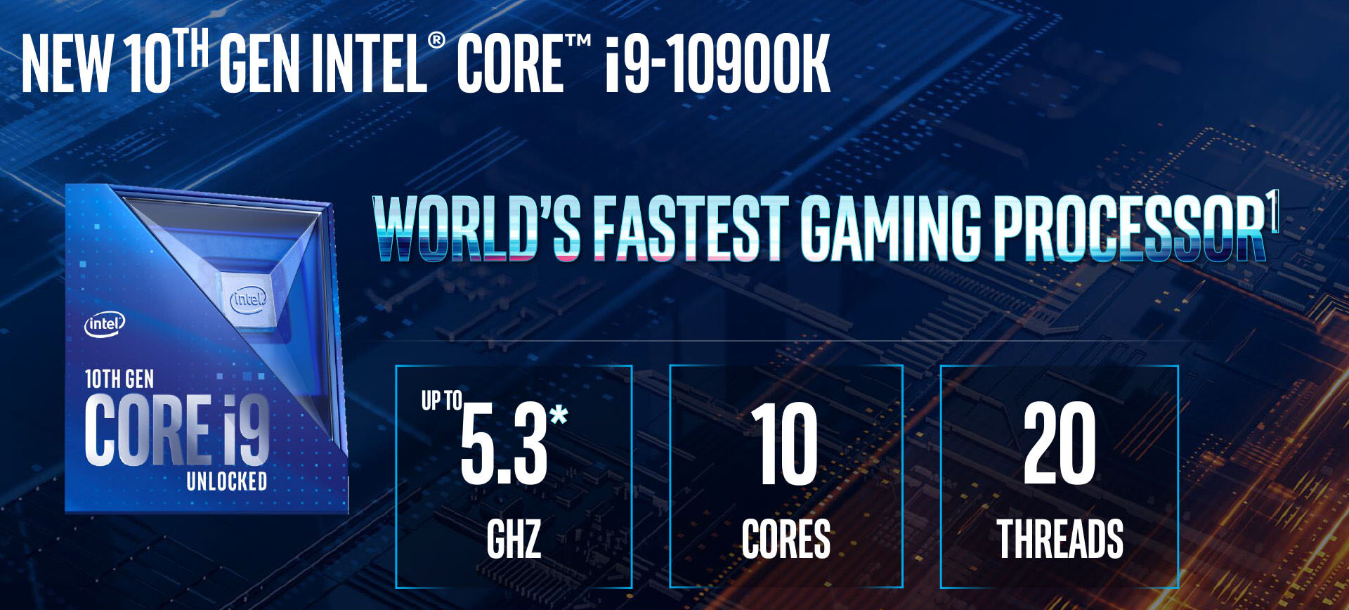 CPU Intel Core i9-10900K (3.70 GHz up to 5.30 GHz / 10C 20T / 20M Cache, Comet Lake-S)