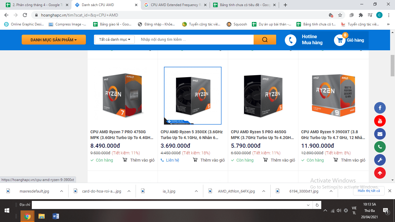 CPU AMD tại Hoàng Hà PC giá rẻ nay còn rẻ hơn