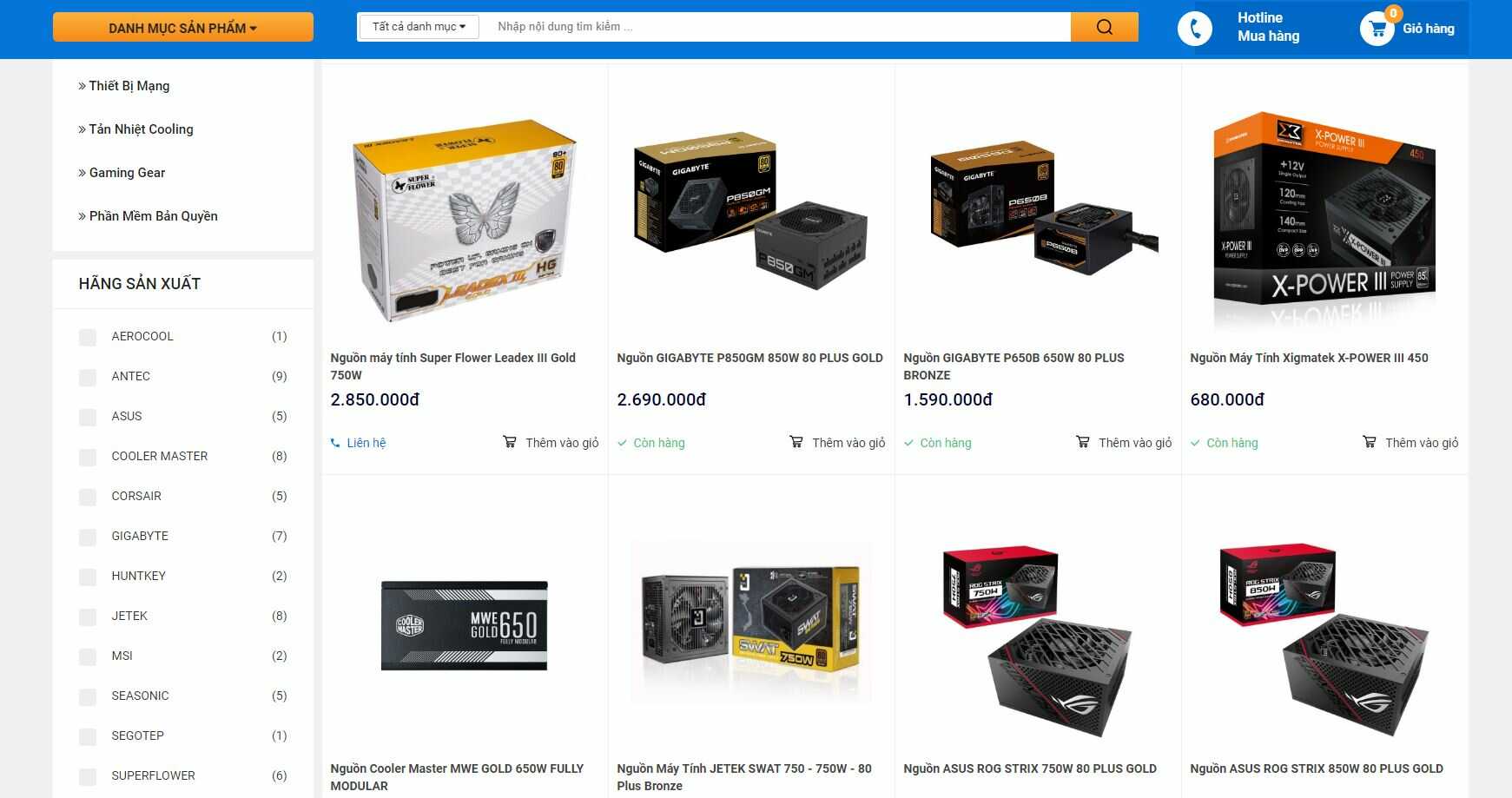 Hoàng Hà PC cung cấp và phân phối nguồn máy tính chính hãng, giá rẻ