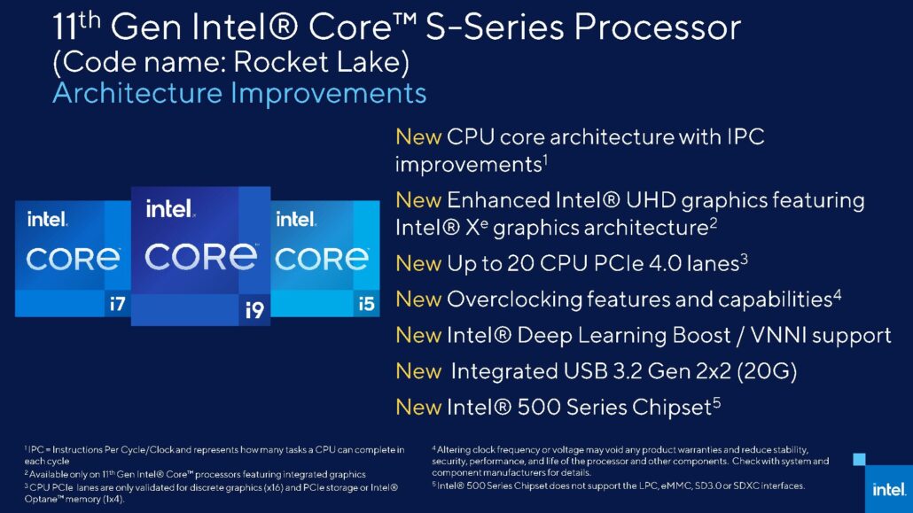 CPU Intel Core i9-11900, Core i7-11700K, Core i7-11700 Sẽ Hủy Diệt Ryzen 7 5800X