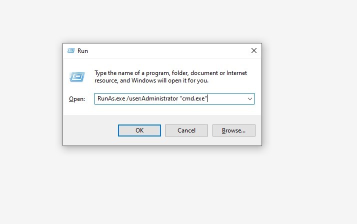 Run as Administrator trong Windows 10