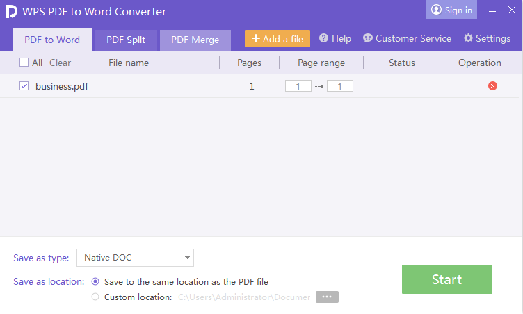 Phần Mềm WPS PDF to Word Converter