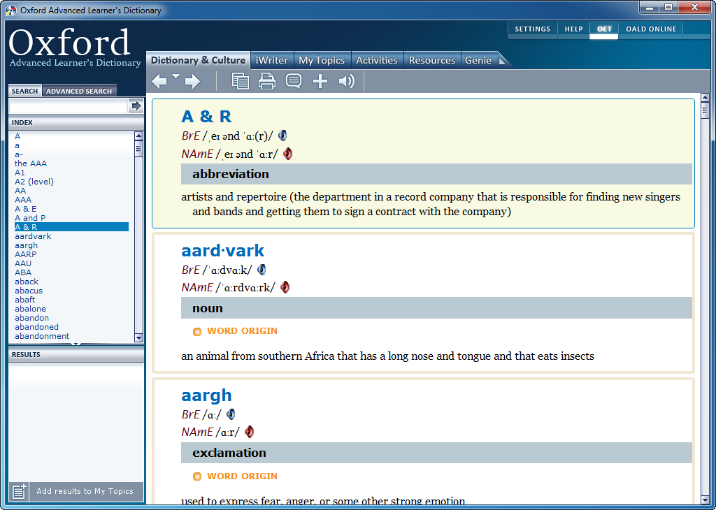 Oxford dictionary được đánh giá là phần mềm học tiếng anh online miễn phí