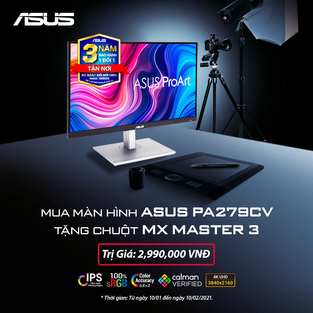 Mua màn hình ASUS PA279CV nhận ngay chuột MX Master 3