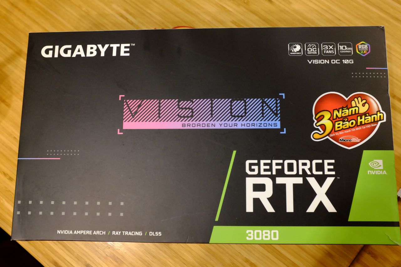 Đánh giá card đồ họa Gigabyte RTX 3080 Vision OC 10G