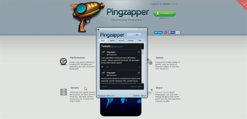 PingZapper - Phần mềm giảm ping cho anh em đam mê LOL