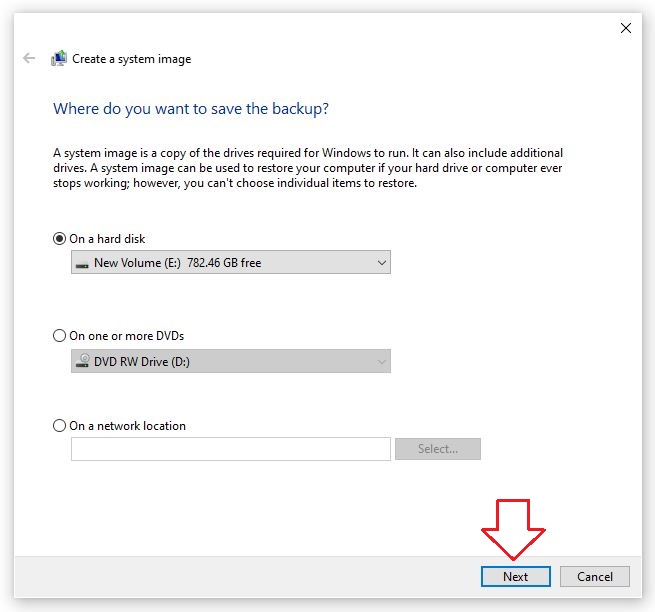 Hướng dẫn sao lưu dữ liệu máy tính Windows 10 bằng công cụ System Image