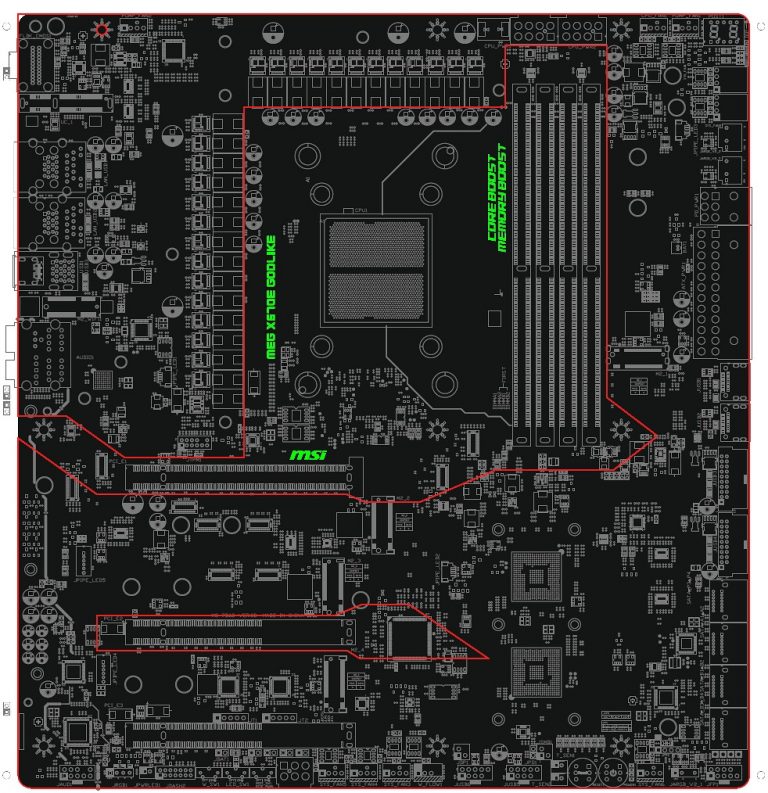 MSI MEG X670E GODLIKE lộ diện PCB và dàn phase VRM
