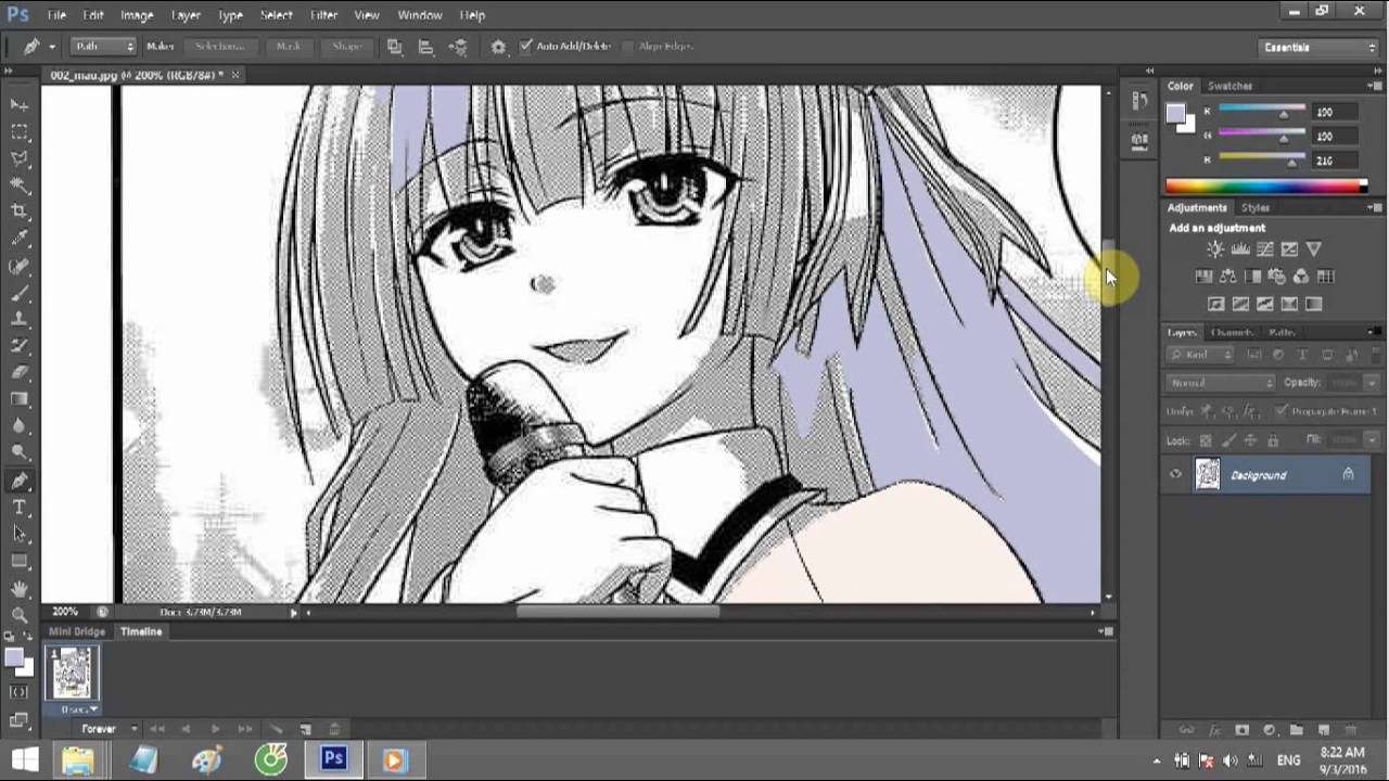 Adobe Photoshop -  Vẽ Manga Rất Đơn Giản