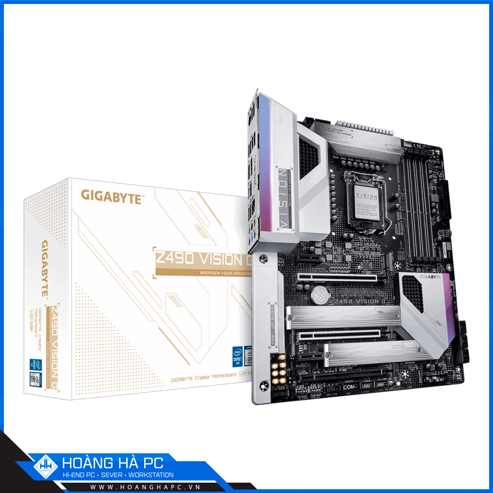 Mainboard GIGABYTE Z490 VISION G (Intel Z490, Socket 1200, ATX, 4 khe RAM DDR4)