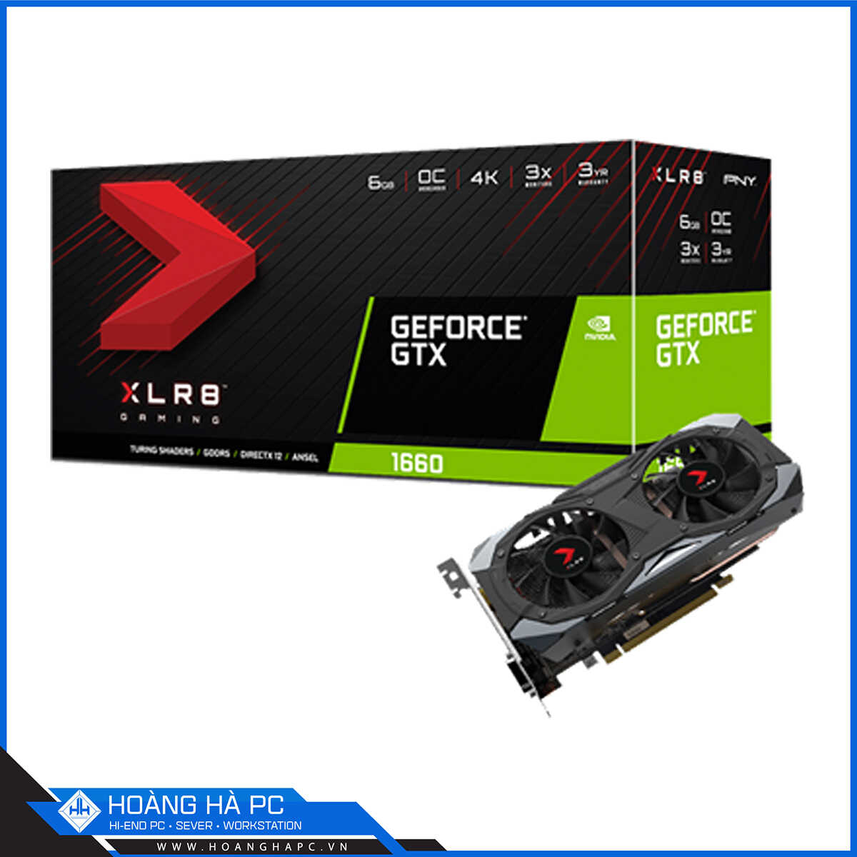 VGA PNY GeForce GTX 1660 6GB XLR8 Gaming Overclocked Edition