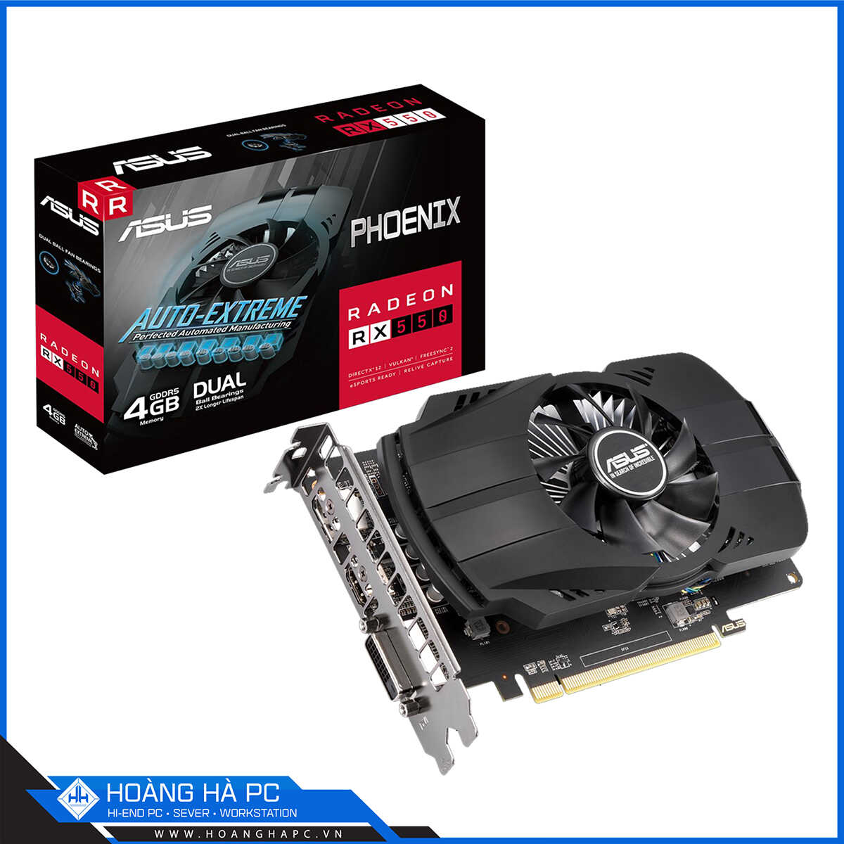 Card màn hình VGA ASUS PH-RX550-4G-EVO