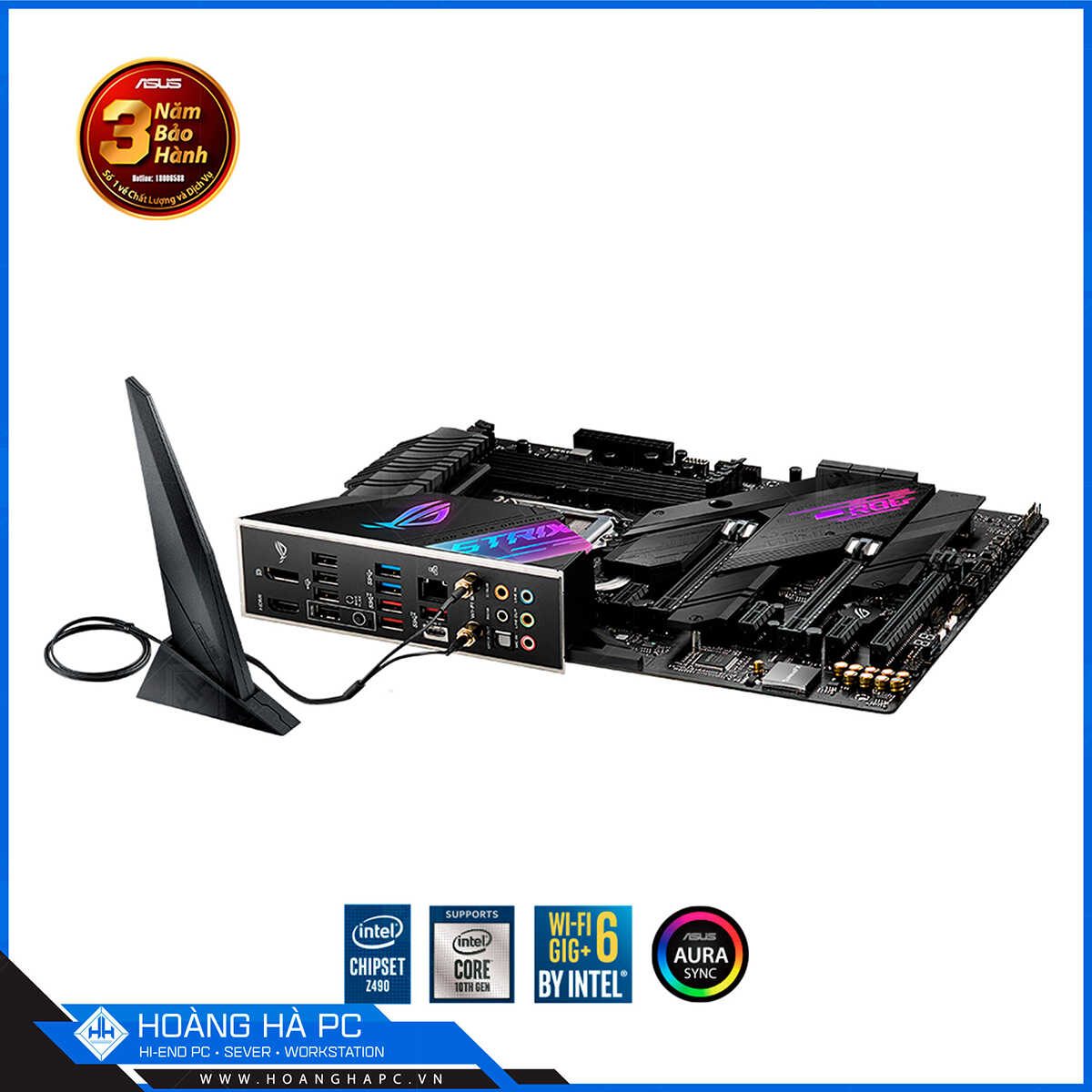 Mainboard ASUS ROG Strix Z490-E Gaming  (Intel Z490, LGA 1200, ATX, 4 Khe Cắm Ram DDR4)