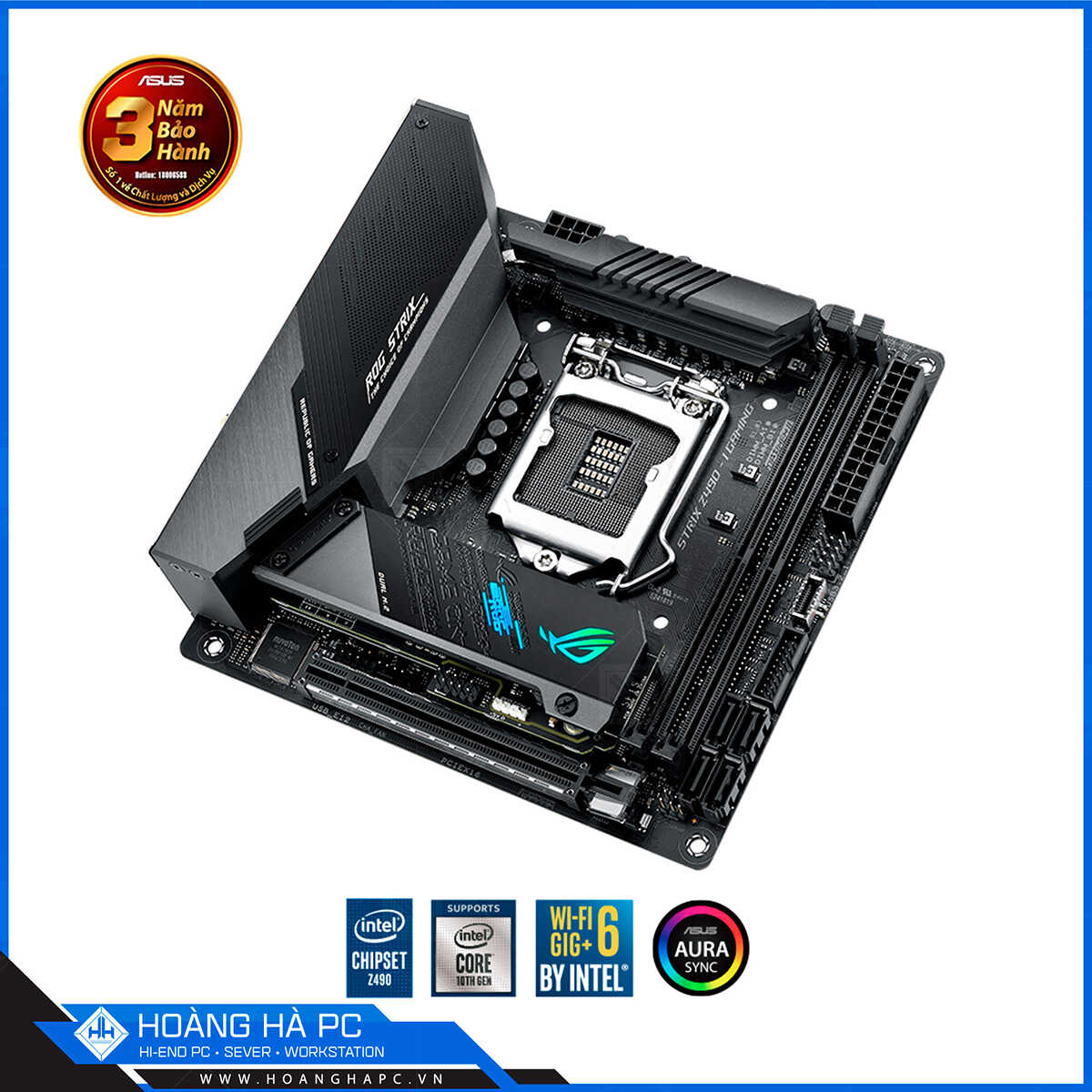 Mainboard ASUS ROG STRIX Z490-I GAMING (Intel Z490, LGA 1200, ITX, 2 Khe Cắm Ram DDR4)