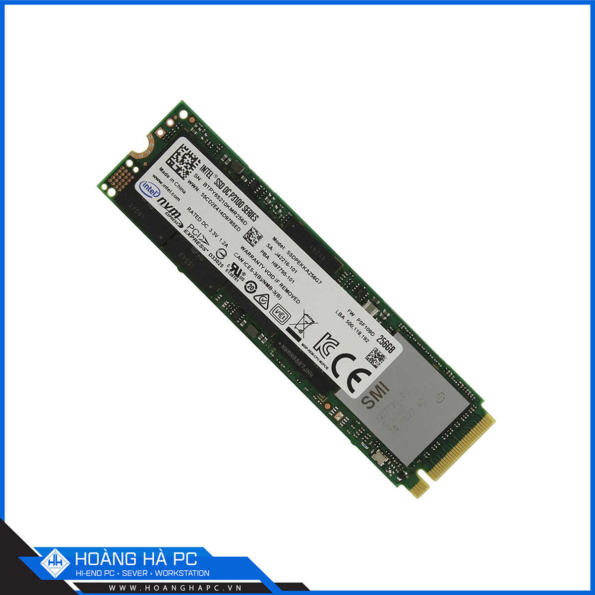 Ổ cứng SSD Intel DC P3100 256GB M.2 2280 NVMe PCIe Gen 3x4 (Đọc 1400MB/s - Ghi 600MB/s)