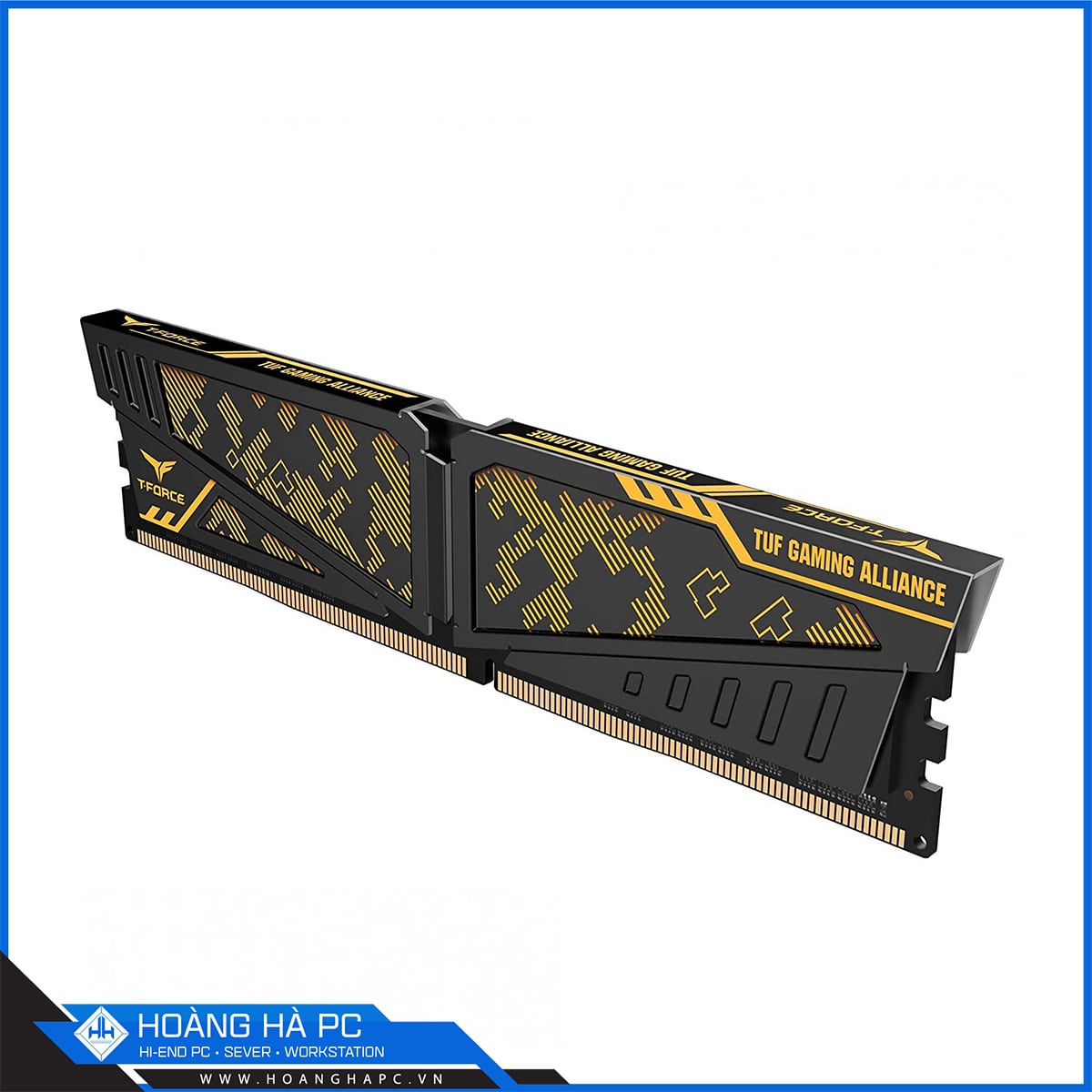 RAM TEAMGROUP T-Force Vulcan TUF Gaming Alliance Yellow 16GB (16GBx1) Bus 3200 CL16-18-18-38 DDR4