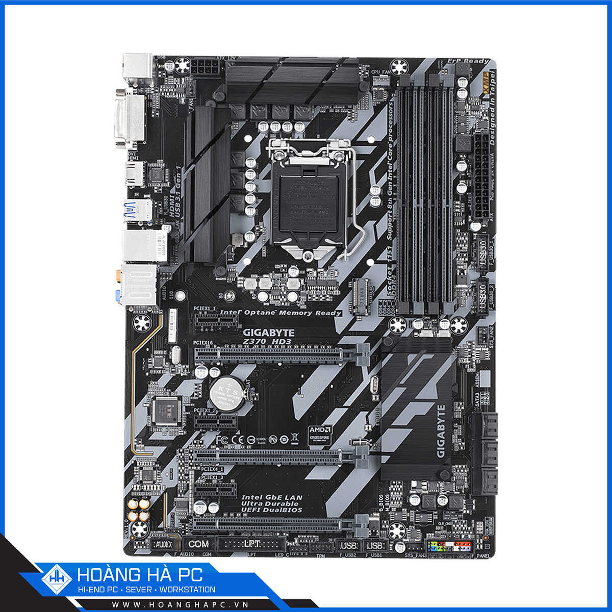  Mainboard Gigabyte Z370-HD3 (Intel Z370, Socket LGA1151, ATX, 4 Khe Cắm Ram)