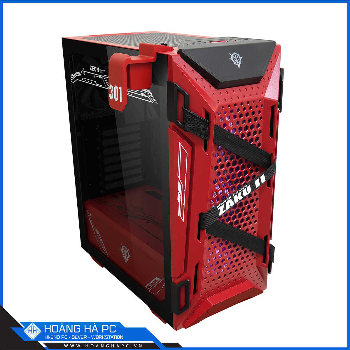 Vỏ case ASUS TUF Gaming GT301 ZAKU II Edition (Mid Tower/Màu Đỏ)