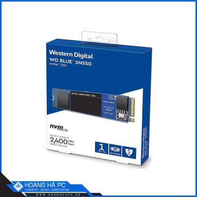 Ổ Cứng SSD WD SN550 Blue 1TB M.2 2280 PCIe NVMe 3x4 (Đọc 2400MB/s - Ghi 1950MB/s)