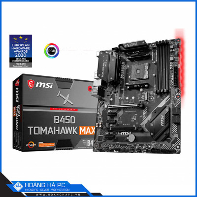 Mainboard MSI B450 TOMAHAWK MAX II (AMD B450, Socket AM4, ATX, 4 Khe Cắm Ram DDR4)
