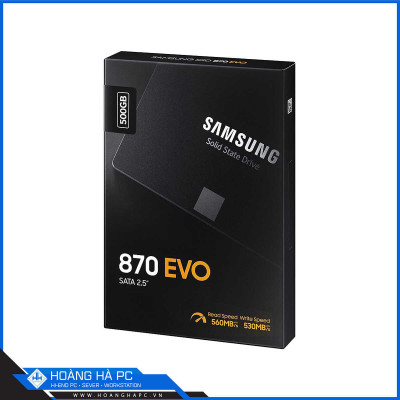 Ổ cứng SSD Samsung 870 EVO 500G (2.5 inch, Sata3 6Gb/s, Đọc 560MB/s - Ghi 530MB/s)