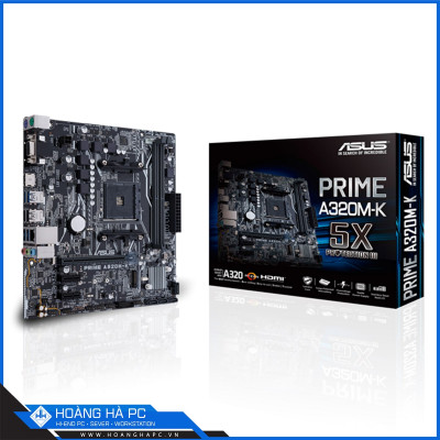 Mainboard ASUS PRIME A320M-K (AMD A320, Socket AM4, ATX, 2 Khe Cắm RAM DDR4)