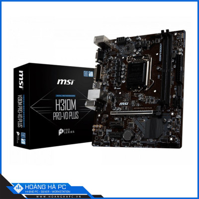 Mainboard MSI H310M PRO-VD PLUS (Intel H310, Socket 1151, m-ATX, 2 khe RAM DDR4)