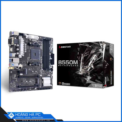 Bo Mạch Chủ Biostar B550MX/E PRO (AMD B550, Socket m-AM4, ATX, 4 khe RAM DRR4)