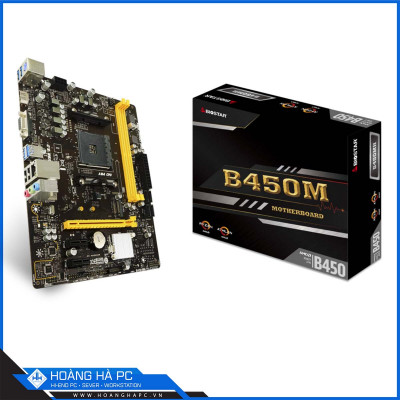 Mainboard Biostar B450MH (AMD B450, Socket AM4, m-ATX, 2 khe RAM DDR4)