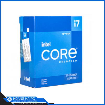 CPU Intel Core i7-12700KF (Up To 5.00GHz, 12 Nhân 20 Luồng, 25M Cache, Alder Lake)
