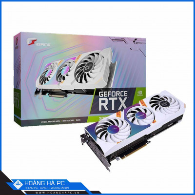 Card màn hình Colorful iGame RTX 3060 Ultra W OC 12G L-V (12GB GDDR6, 192-bit, HDMI +DP, 1x8-pin)