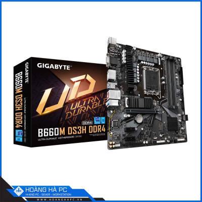 Mainboard Gigabyte B660M DS3H DDR4 (Intel B660, LGA 1700, M-ATX, 4 khe Ram DDR4)