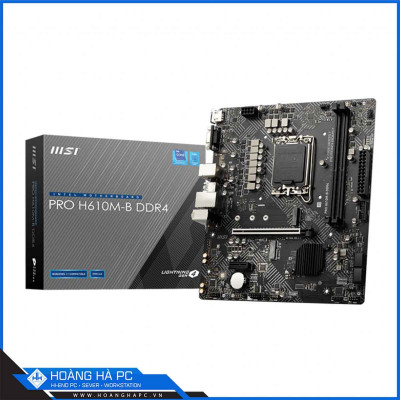 Mainboard MSI PRO H610M-B DDR4 (Intel H610, LGA 1700, m-ATX, 2 khe Ram DDR4)