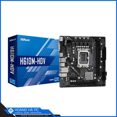 Mainboard ASROCK H610M-HDV (Intel H610, LGA 1700, m-ATX, 2 khe Ram DDR4)