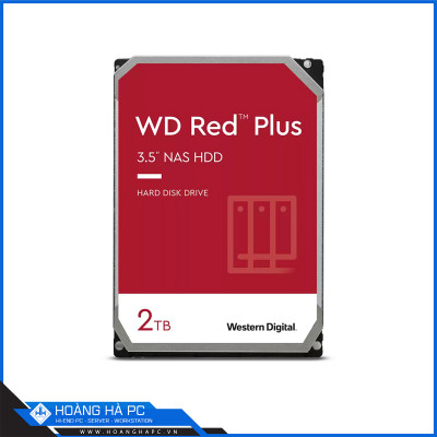Ổ Cứng HDD Western Red 2TB PLUS NAS (3.5 inch, SATA3 6Gb/s, 128MB Cache, 5400rpm)