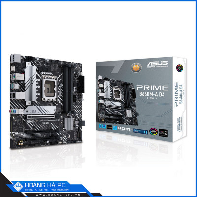 Mainboard ASUS PRIME B660M-A D4 CSM (Intel B660, Socket LGA1700, mATX, 4 khe RAM DDR4)
