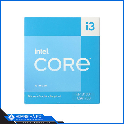 CPU Intel Core i3-13100F (Up To 4.50GHz, 4 Nhân 8 Luồng, 12MB Cache, Raptor Lake)