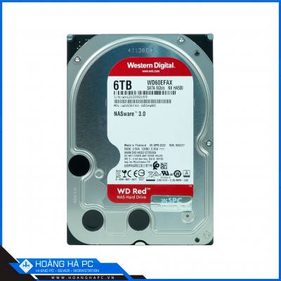 Ổ cứng HDD Western RED NAS 6TB (3.5 inch, SATA3 6Gb/s, 64MB Cache, 5400rpm)