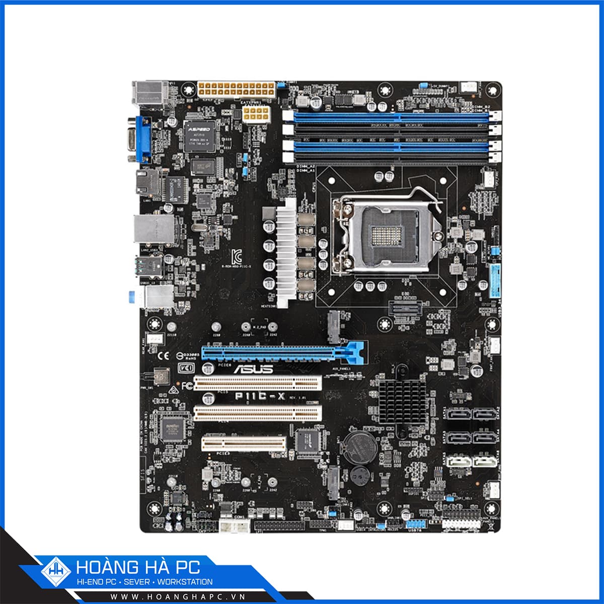 Mainboard Asus P11C-X/AUDIO (Intel C242, LGA 1151, 4 Khe Cắm Ram DDR4)