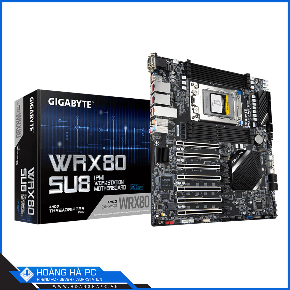 Mainboard Gigabyte WRX80 SU8 IPMI Workstation (AMD TRX40, Socket sTRX4, ATX, 8 Khe Cắm Ram DDR4)