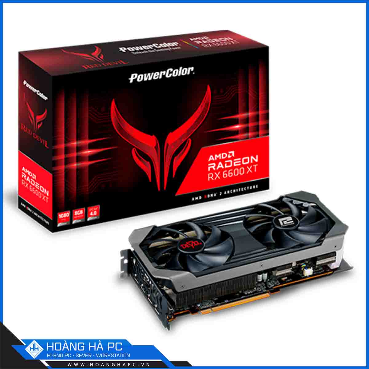 VGA Powercolor Red Devil AMD Radeon RX 6600 XT 8GB (8GB GDDR6, 128-bit, HDMI+DP, 1x8-pin+1x6-pin)