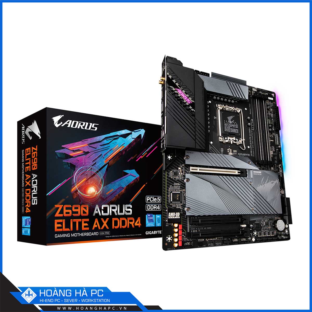 Mainboard Gigabyte Z690 AORUS ELITE AX DDR4 (Intel Z690, Socket 1700, ATX, 4 khe Ram DDR4)