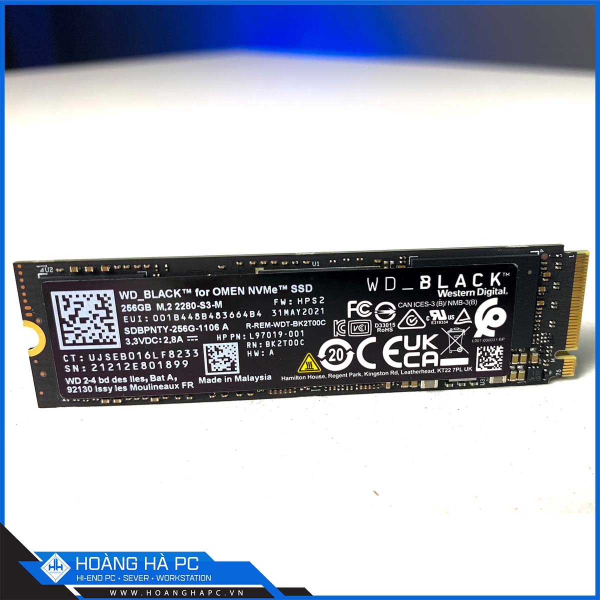 Ổ Cứng SSD WD BLACK 256G NVMe PCIE OMEN (Đọc 3150MB/s - Ghi 2100MB/s)