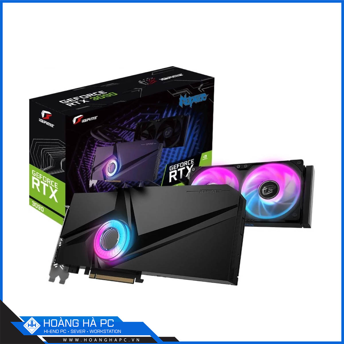 VGA Colorful iGame  GeForce RTX 3090 Neptune OC-V (24GB GDDR6X, 384-bit, HDMI +DP, 2x8-pin)