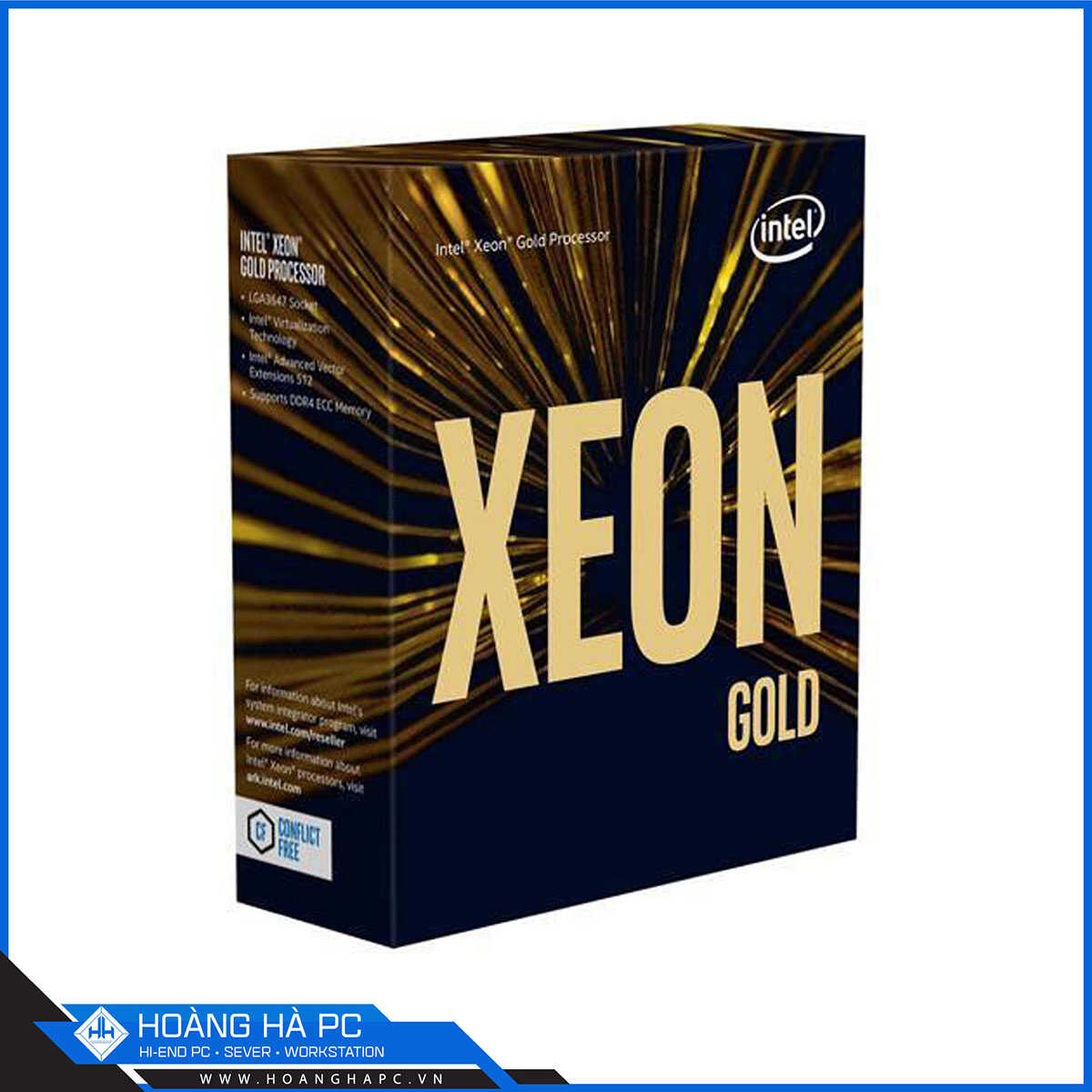 CPU Intel Xeon Gold 6130 (Up to 3.7GHz / 22MB / 16 Cores, 32 Threads /  LGA3647)